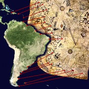 Le portulan de Piri-Reis comparé à des cartes modernes.